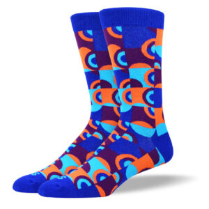 Men's Crazy Blue Fun Art Socks
