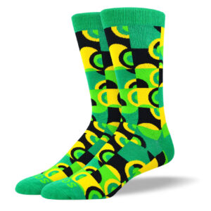 Men's Colorful Green Art Socks