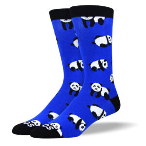 Men's Crazy Blue Panda Socks