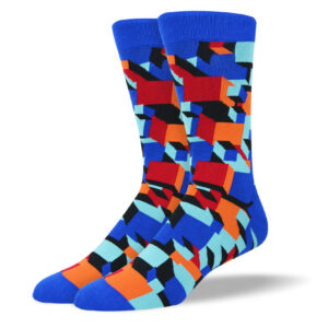 Men's Blue Crazy 3D Socks