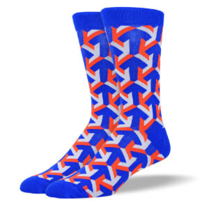 Men's Blue Crazy Arrow Socks