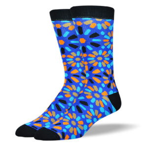 Men's Blue Flower Socks