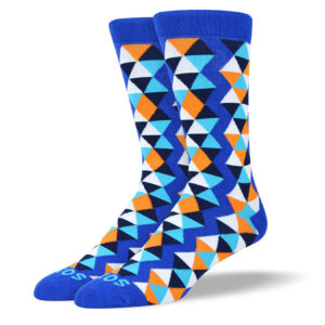 Men's Blue Funky Socks Triangle