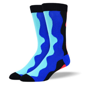 Men's Blue Wavy Socks