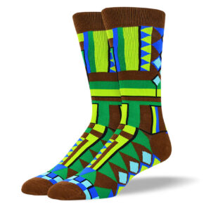 Men's Brown Fun Pattern Socks
