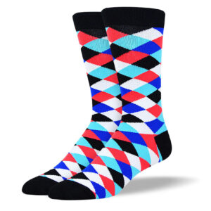 Men's Colorful Diamond Socks