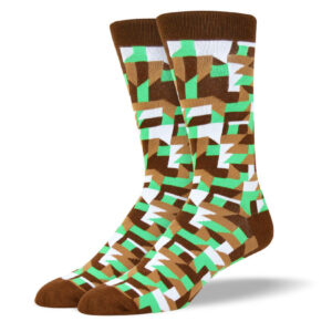 Men's Crazy Brown Dress Socks