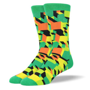 Men's Fun Green Crazy 3D Socks (FREE)