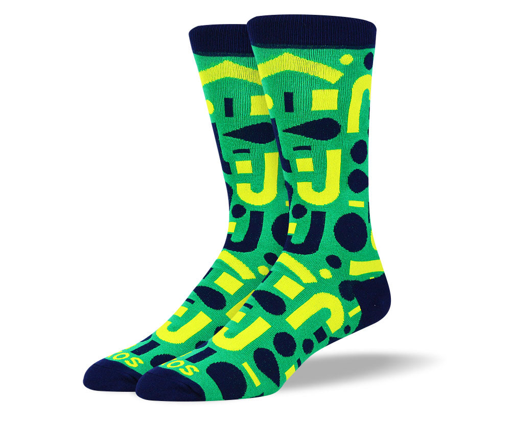 Men's Green Funky Socks
