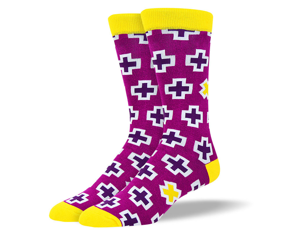Men's Purple Cross Socks