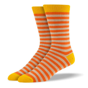 Men's Orange Stripes Socks