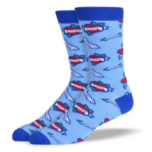 Men's Blue Love Heart Socks