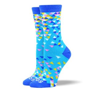 Women's Bold Blue Triangles Socks