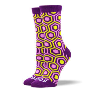 Women's Pink Novelty Pattern Socks