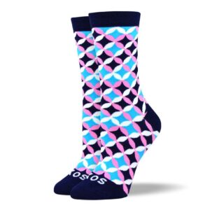 Women's High Quality Blue Flower Petal Socks