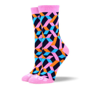 Women's Unique Pink Shape Socks