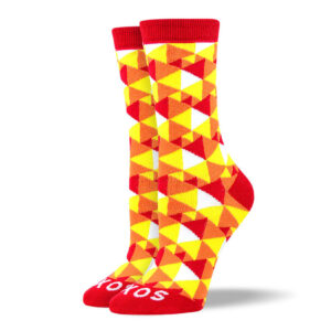 Women's Fun Yellow Triangle Socks