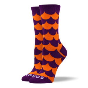 Women's Funky Orange Web Socks