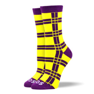Women's Funky Yellow Rectangle Socks