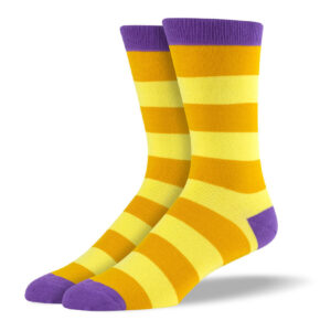 Men's Yellow Thick Stripes Socks