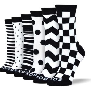Women's High Quality Black & White Sock Bundle - 6 Pair
