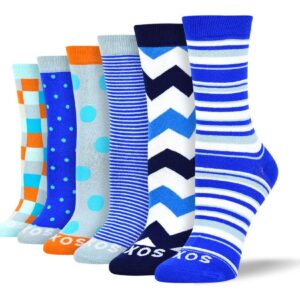 Women's Fancy Blue Sock Bundle - 6 Pair