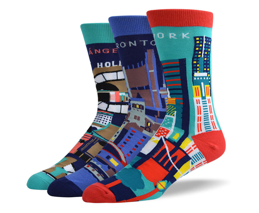 Men's Fun City Sock Bundle - 3 Pair