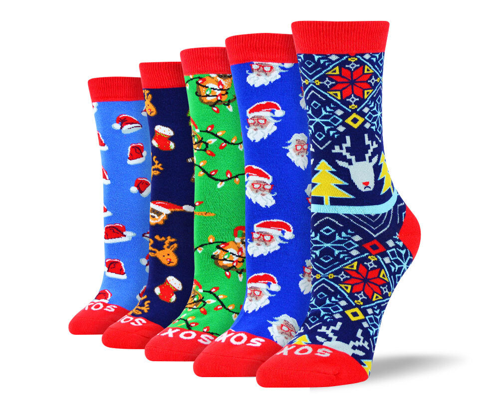 Women's Christmas Socks Bundle - 5 Pairs