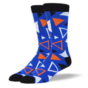 Men's Blue Triangle Pattern Socks