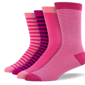 Men's Pink Thin Stripe Sock Bundle