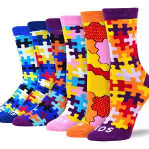 Men's & Women's Fun Puzzle Sock Bundle - 6 Pair
