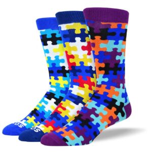 Men's Pattern Puzzle Sock Bundle - 3 Pair
